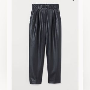 H&M Black Faux Leather Pants